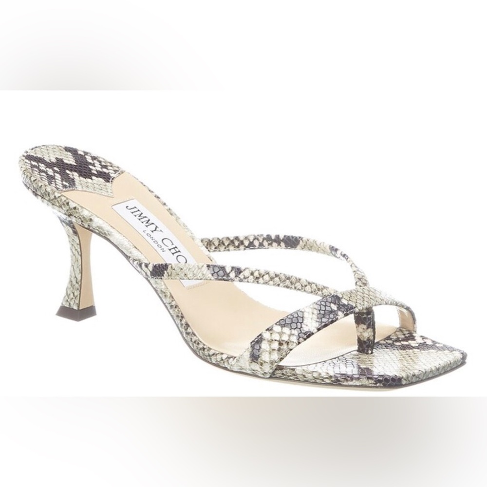 JIMMY CHOO Maelie 70 Leather Thong Sandals